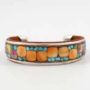 Multi-Stone Inlay Cuff