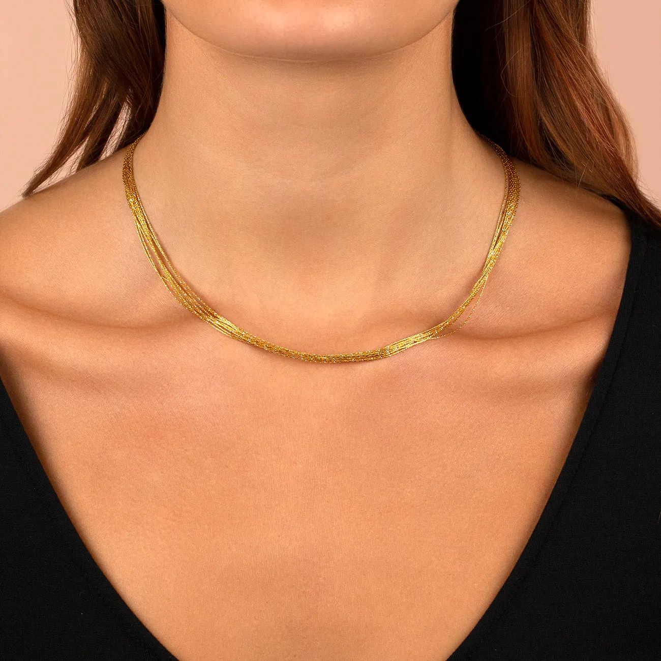 Multi Strand Chain Necklace
