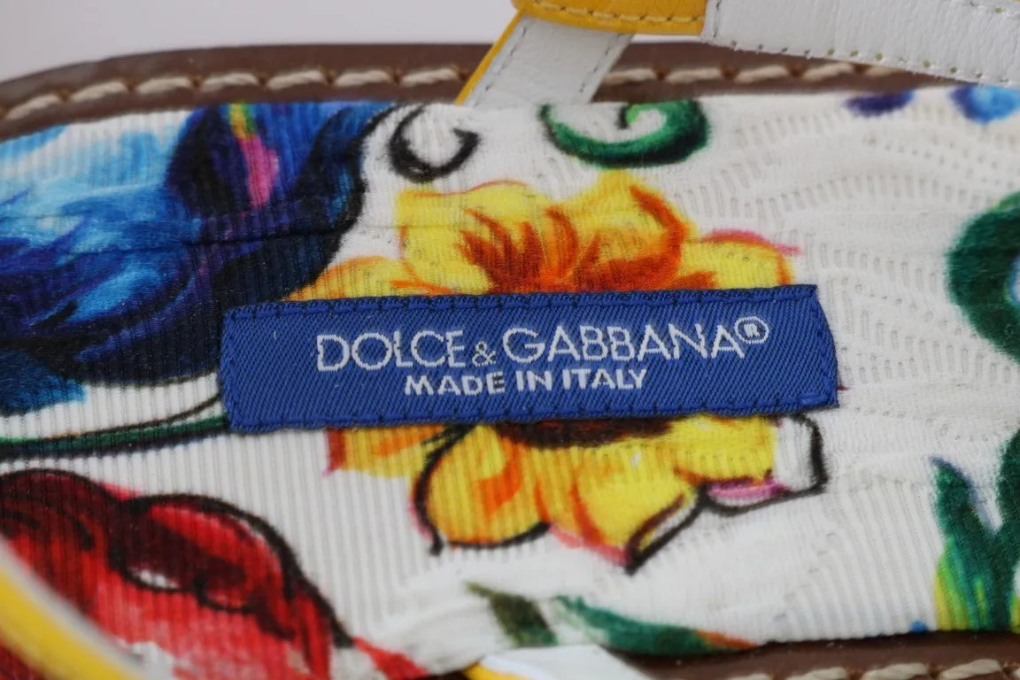 Multicolor Majolica Crystal Flip Flops