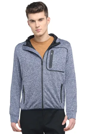 Muscle Fit Hooded Knit Jacket