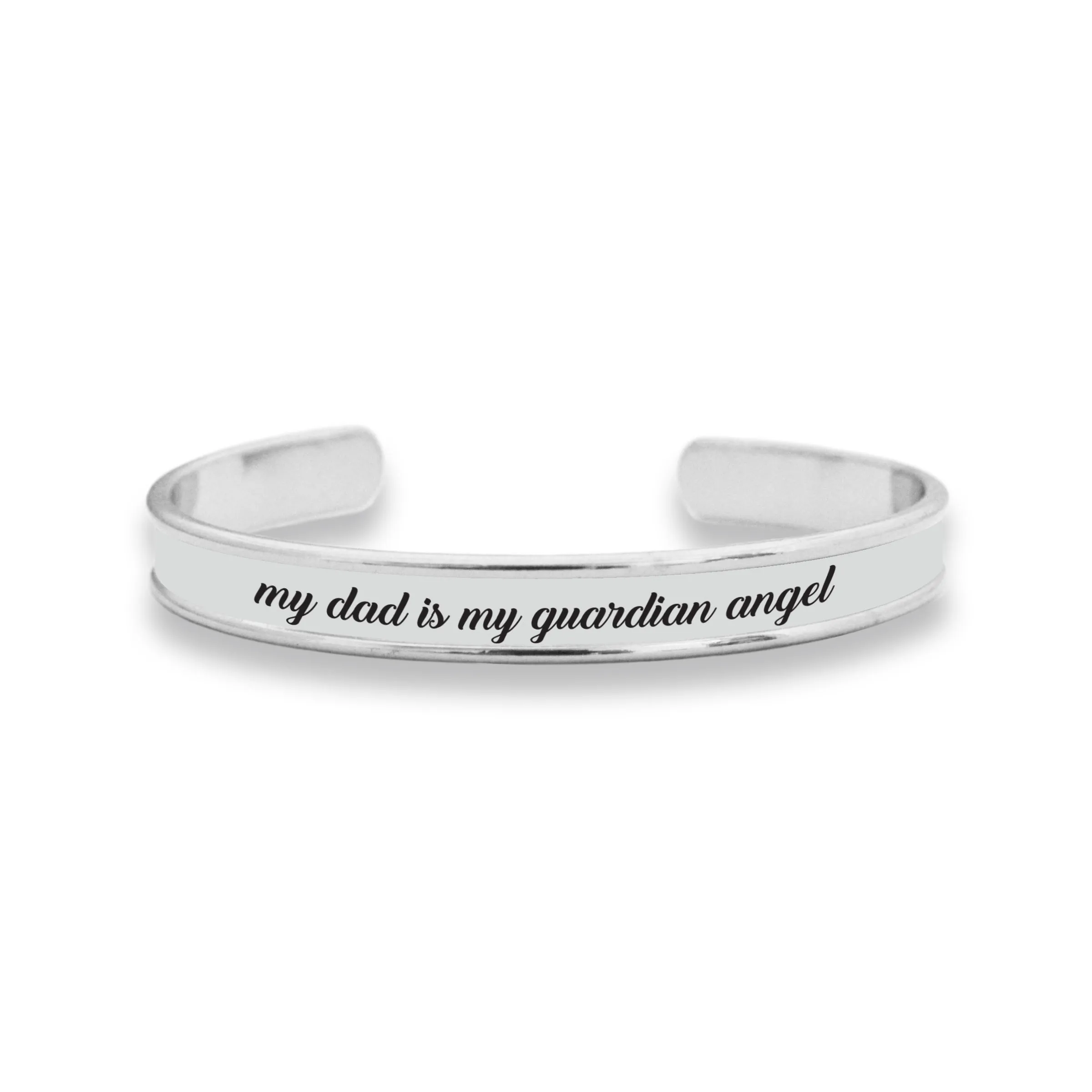 My Dad Is My Guardian Angel Cuff Bracelet