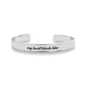 My Heart Bleeds Blue Cuff Bracelet