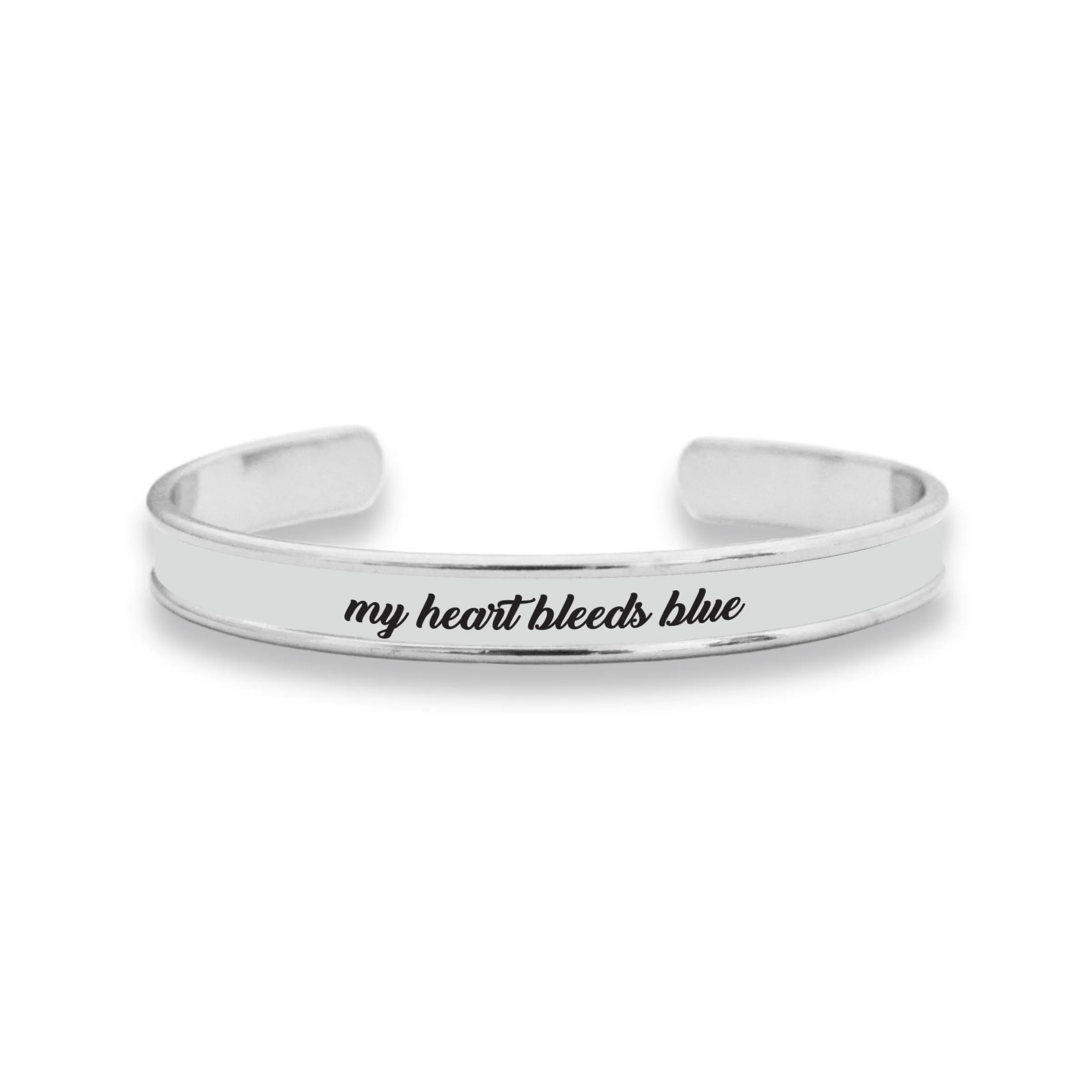My Heart Bleeds Blue Cuff Bracelet