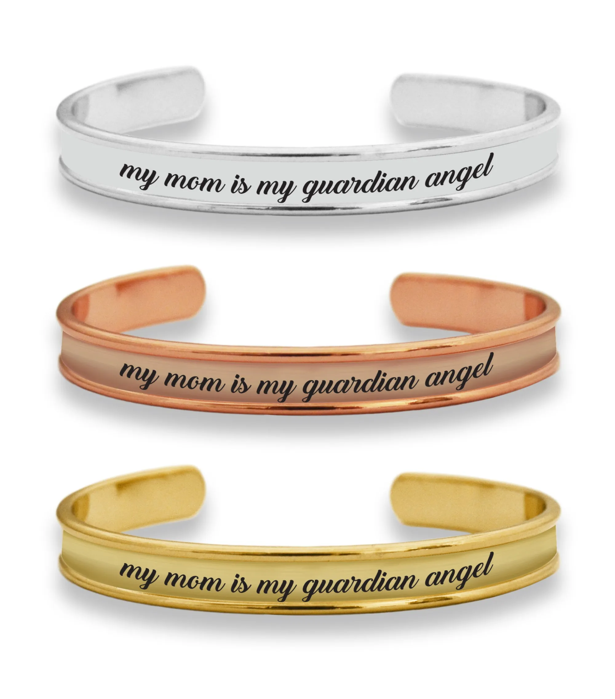 My Mom Is My Guardian Angel Cuff Bracelet