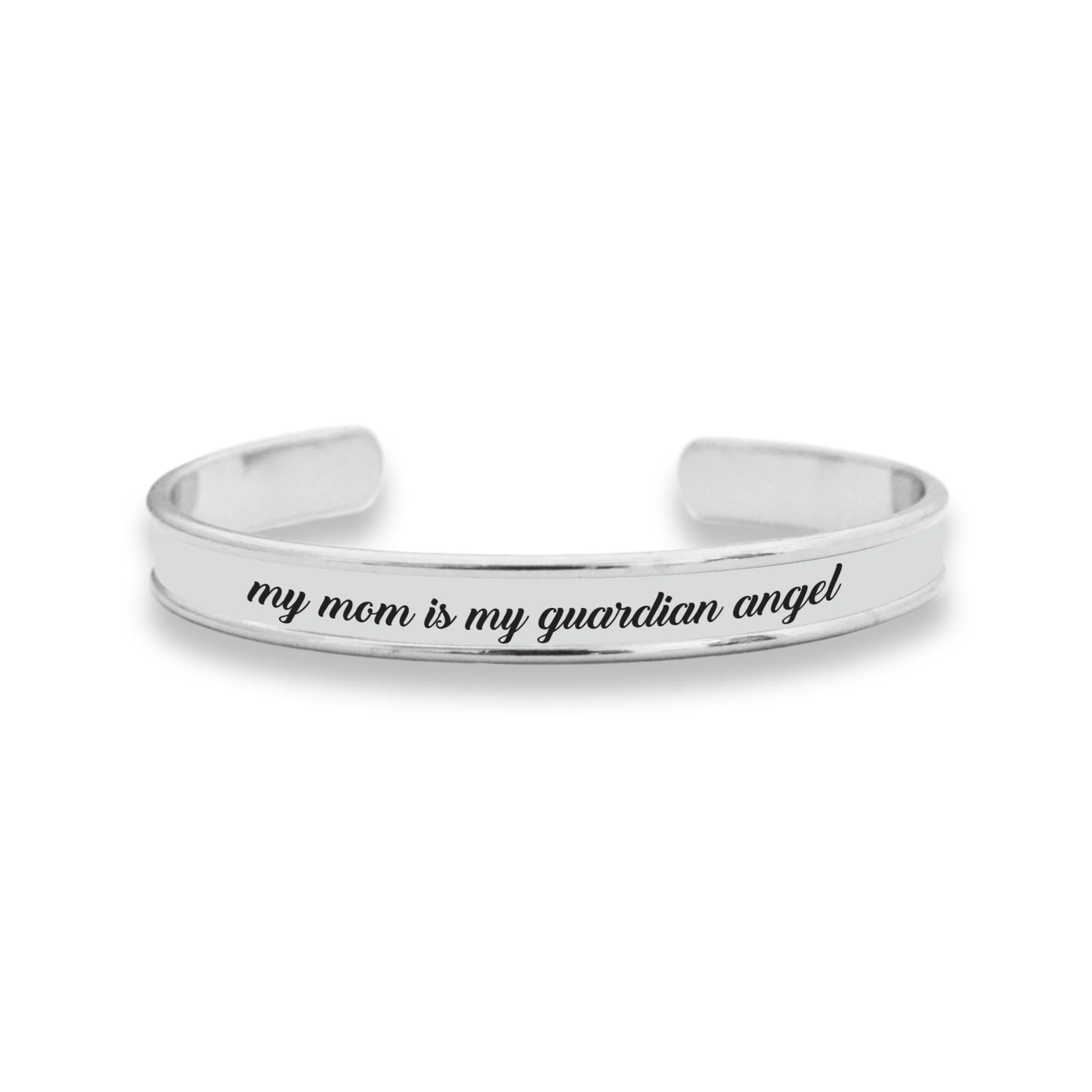 My Mom Is My Guardian Angel Cuff Bracelet