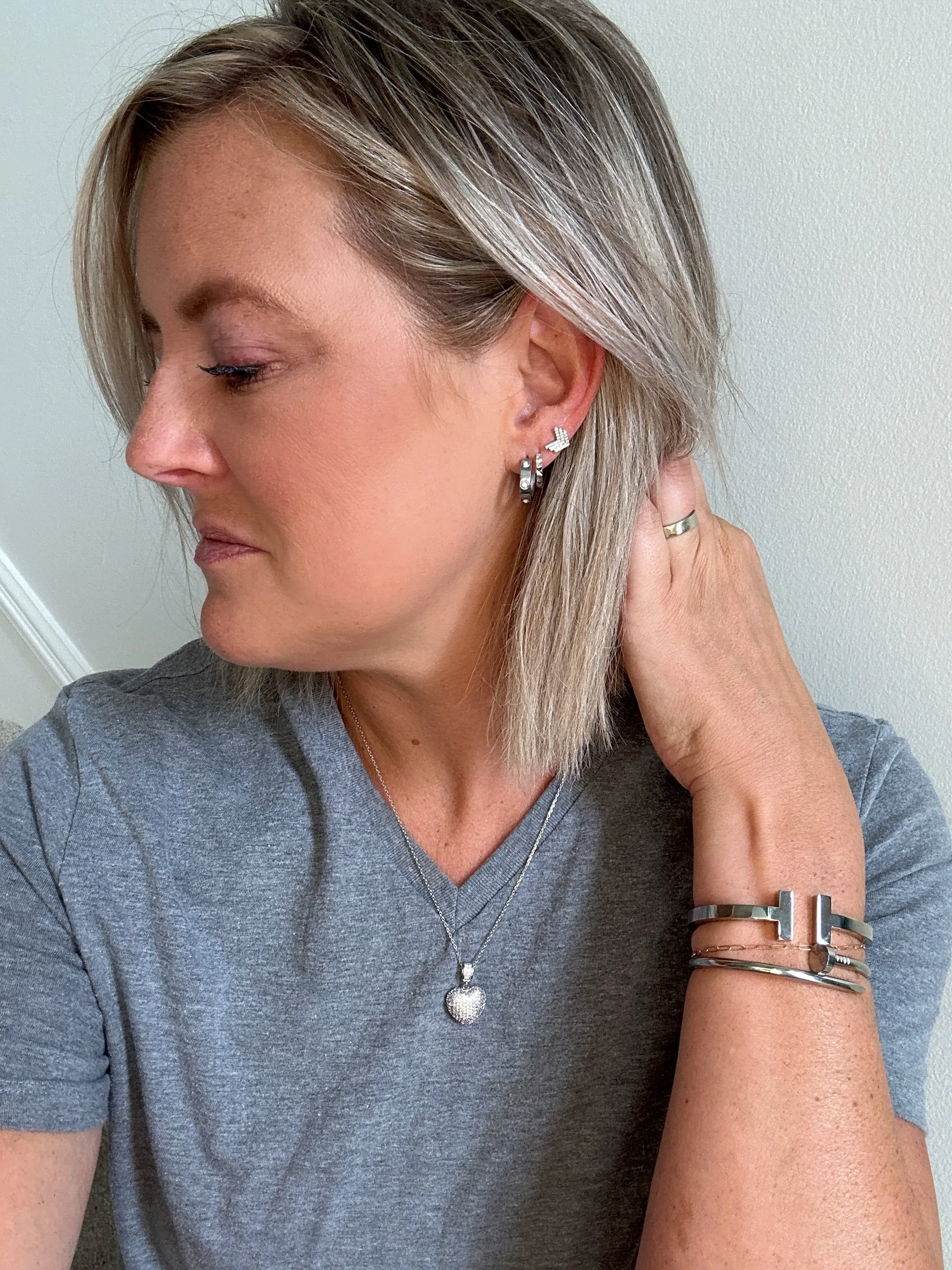 Nail Cuff Silver Bracelet