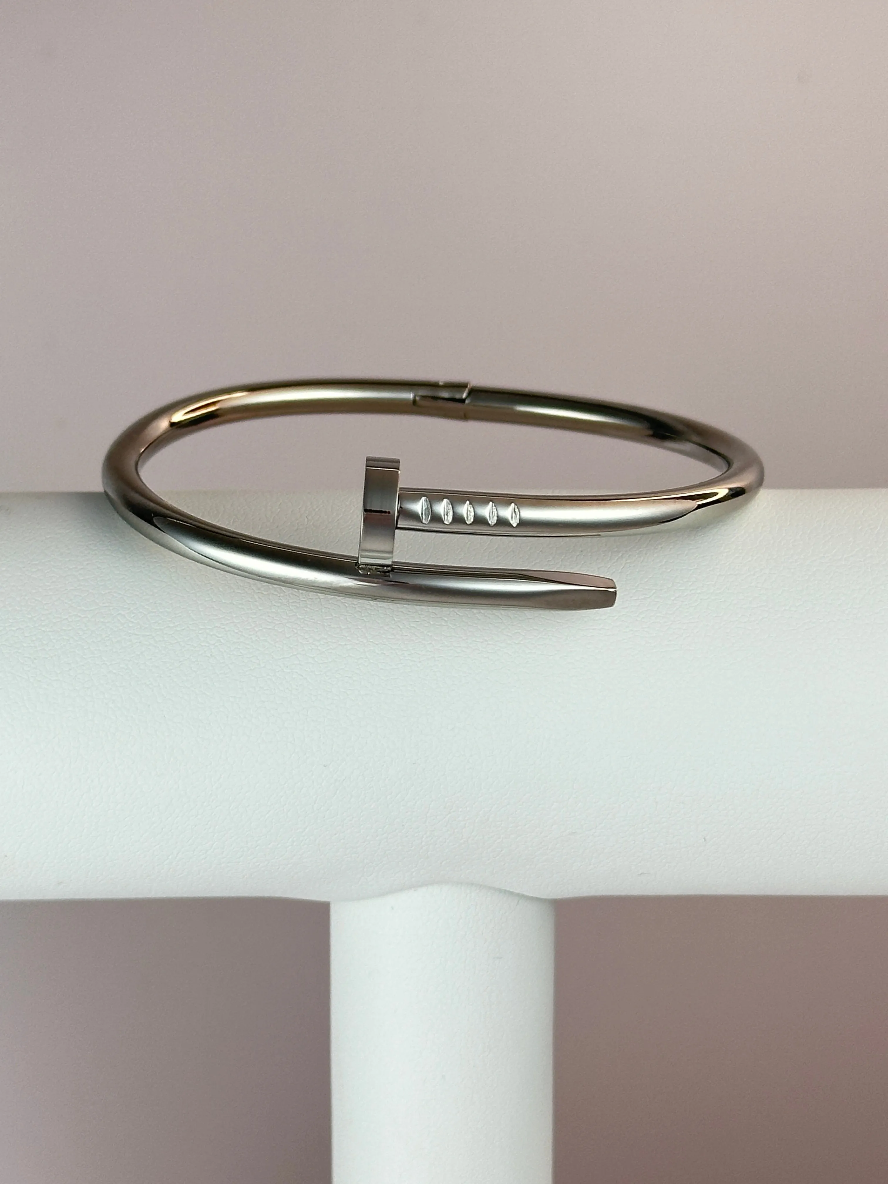 Nail Cuff Silver Bracelet