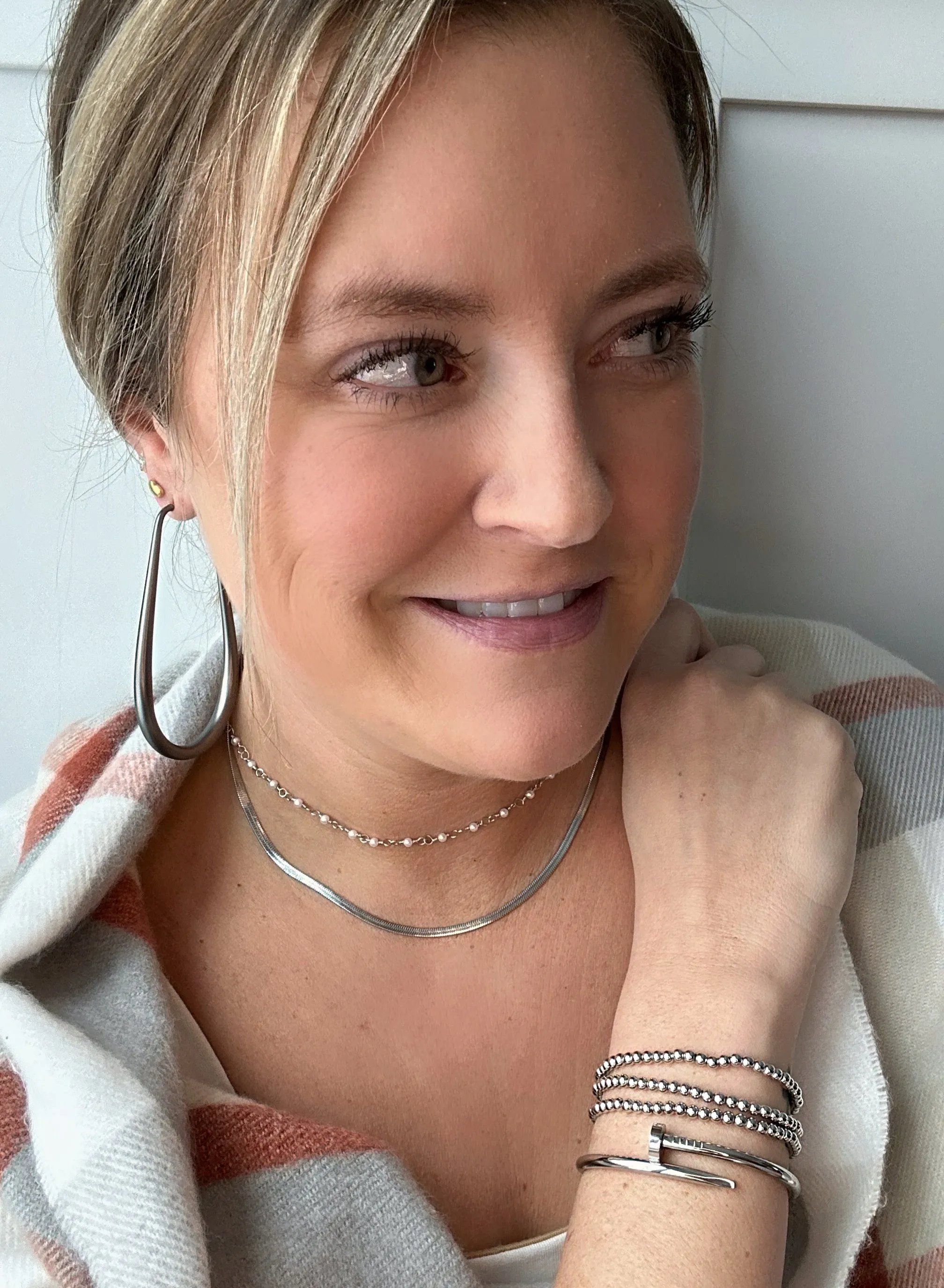 Nail Cuff Silver Bracelet
