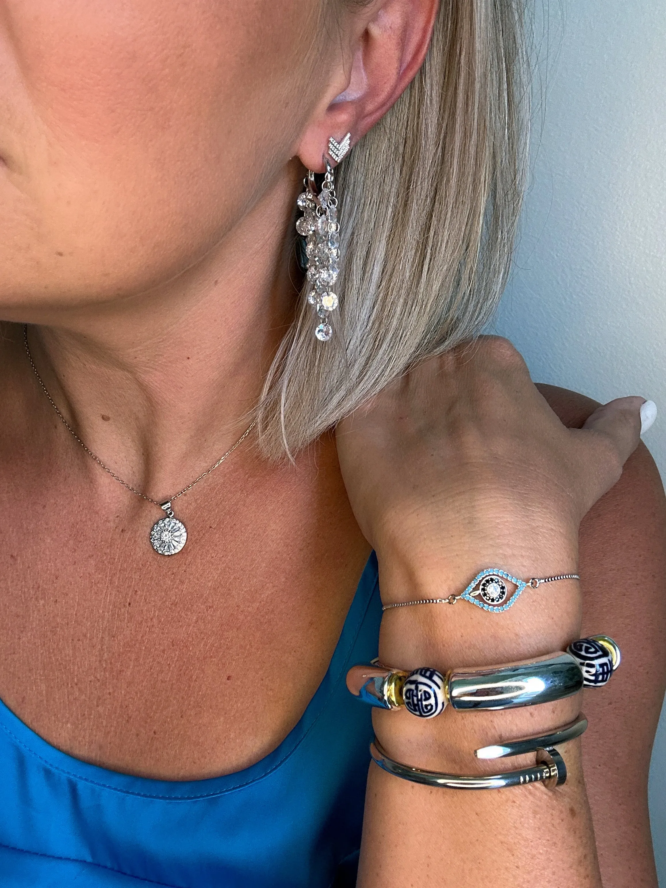 Nail Cuff Silver Bracelet