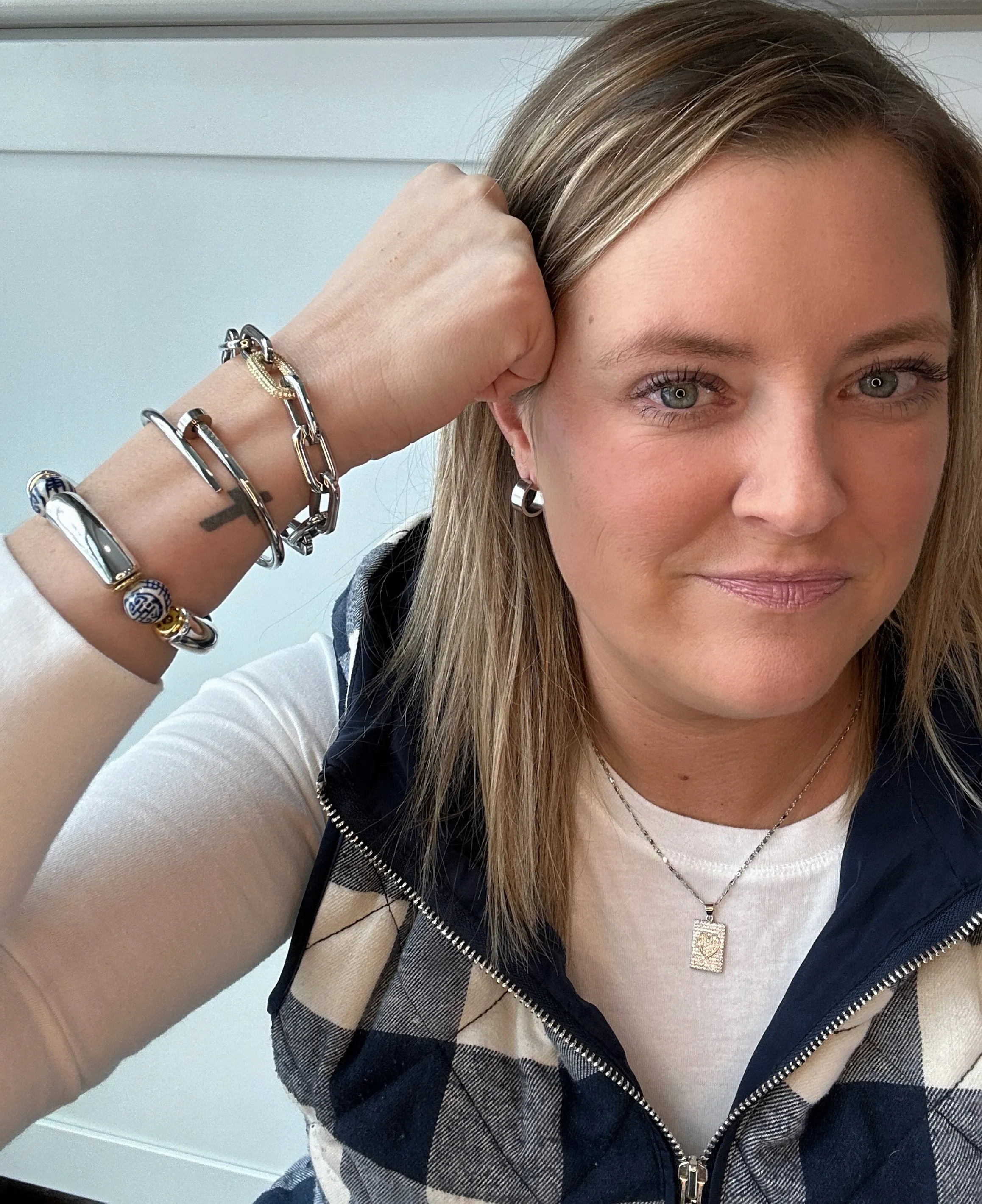 Nail Cuff Silver Bracelet