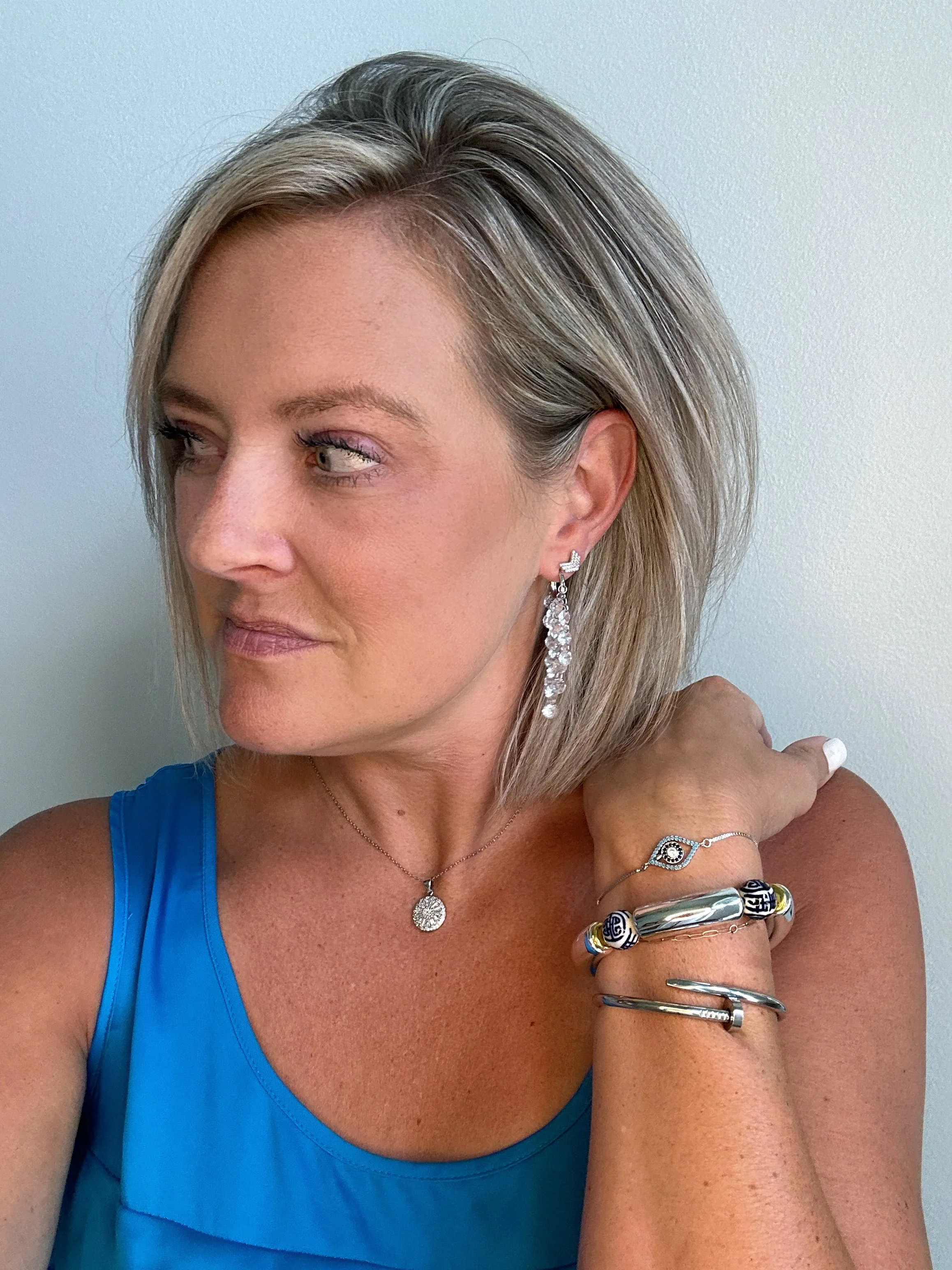 Nail Cuff Silver Bracelet