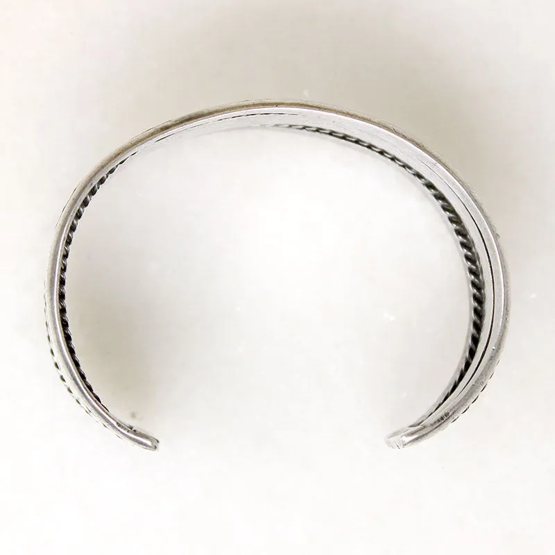 Navajo Sterling Cuff with Rocker Designs by TAHE