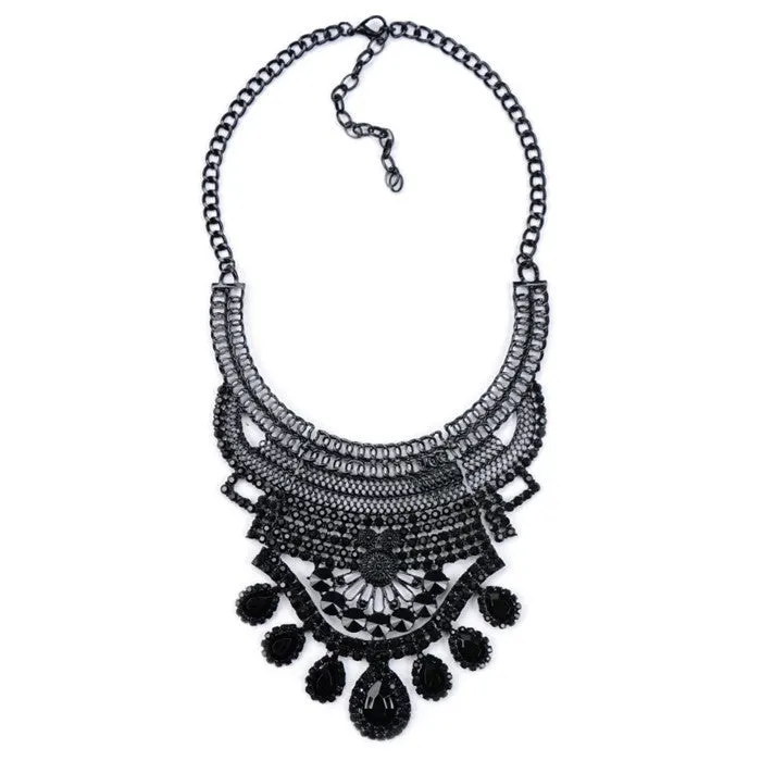 Necklaces Pendant Black Statement Bijoux Fashion Crystal Jewelry Choker Maxi Boho Vintage Jewelry