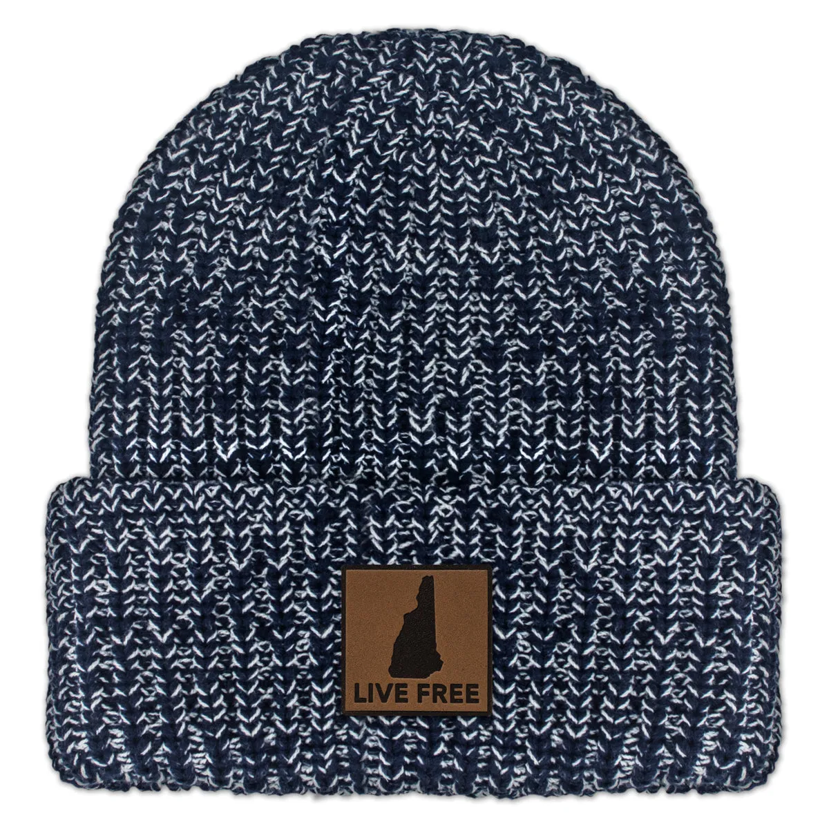 New Hampshire Leather Patch Chunky Knit