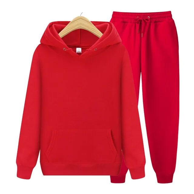 New Lady/Men Hoodie Set Sportswear