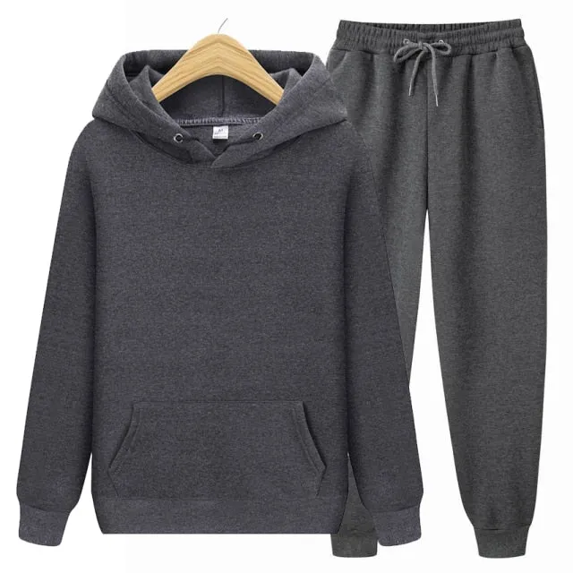 New Lady/Men Hoodie Set Sportswear