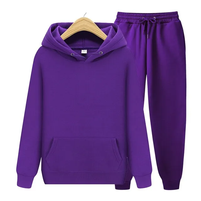 New Lady/Men Hoodie Set Sportswear