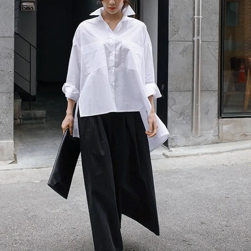 New Spring & Autumn Long Sleeve & Back Loose Size Shirt..