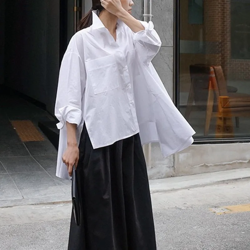 New Spring & Autumn Long Sleeve & Back Loose Size Shirt..