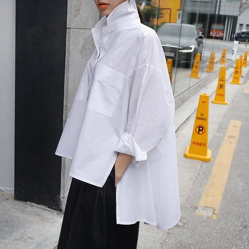 New Spring & Autumn Long Sleeve & Back Loose Size Shirt..