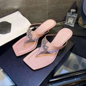 new trendy flip flops stiletto silk