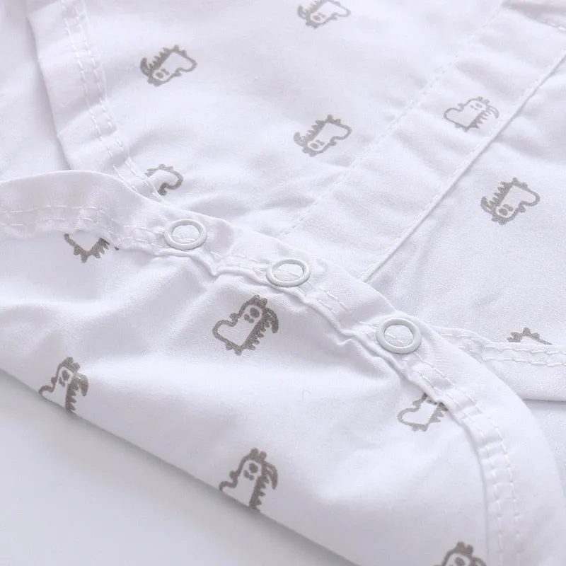Newborn Clothes Baby Boys Cotton Clothing Infant Printed Bodysuit   Bib Pants Outfit Fashion Children Fall Costume 2021 New