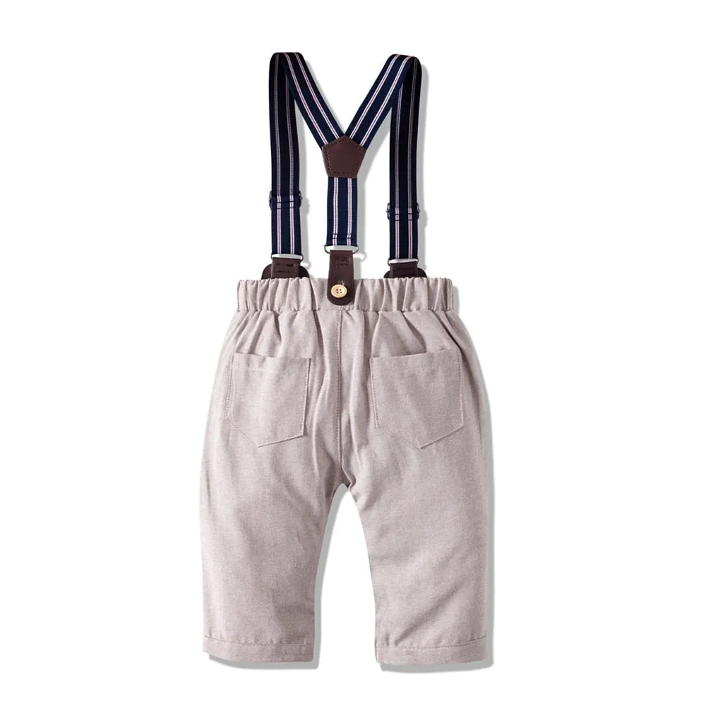 Newborn Clothes Baby Boys Cotton Clothing Infant Printed Bodysuit   Bib Pants Outfit Fashion Children Fall Costume 2021 New