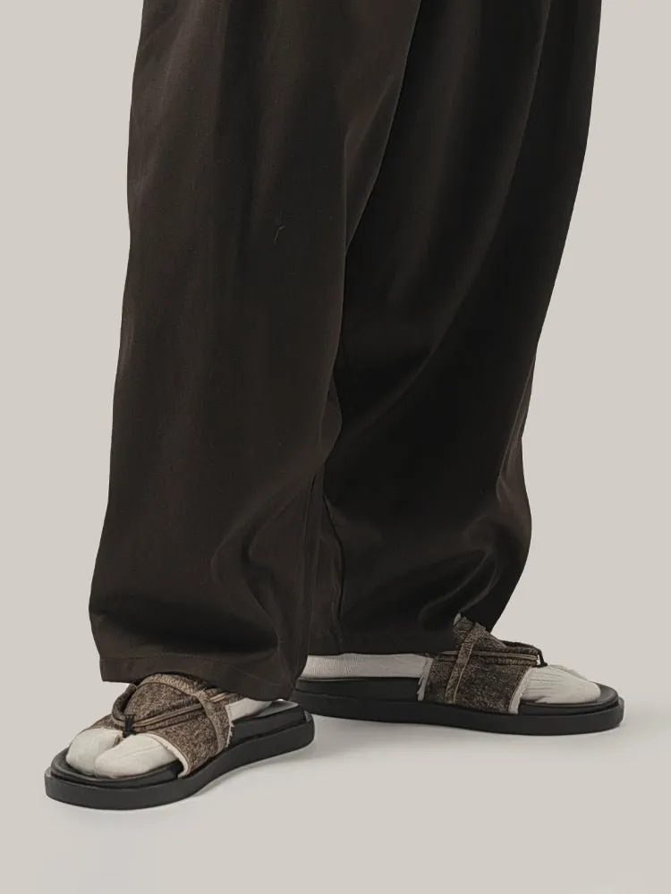 Niche design retro flip flops handmade shoes for men