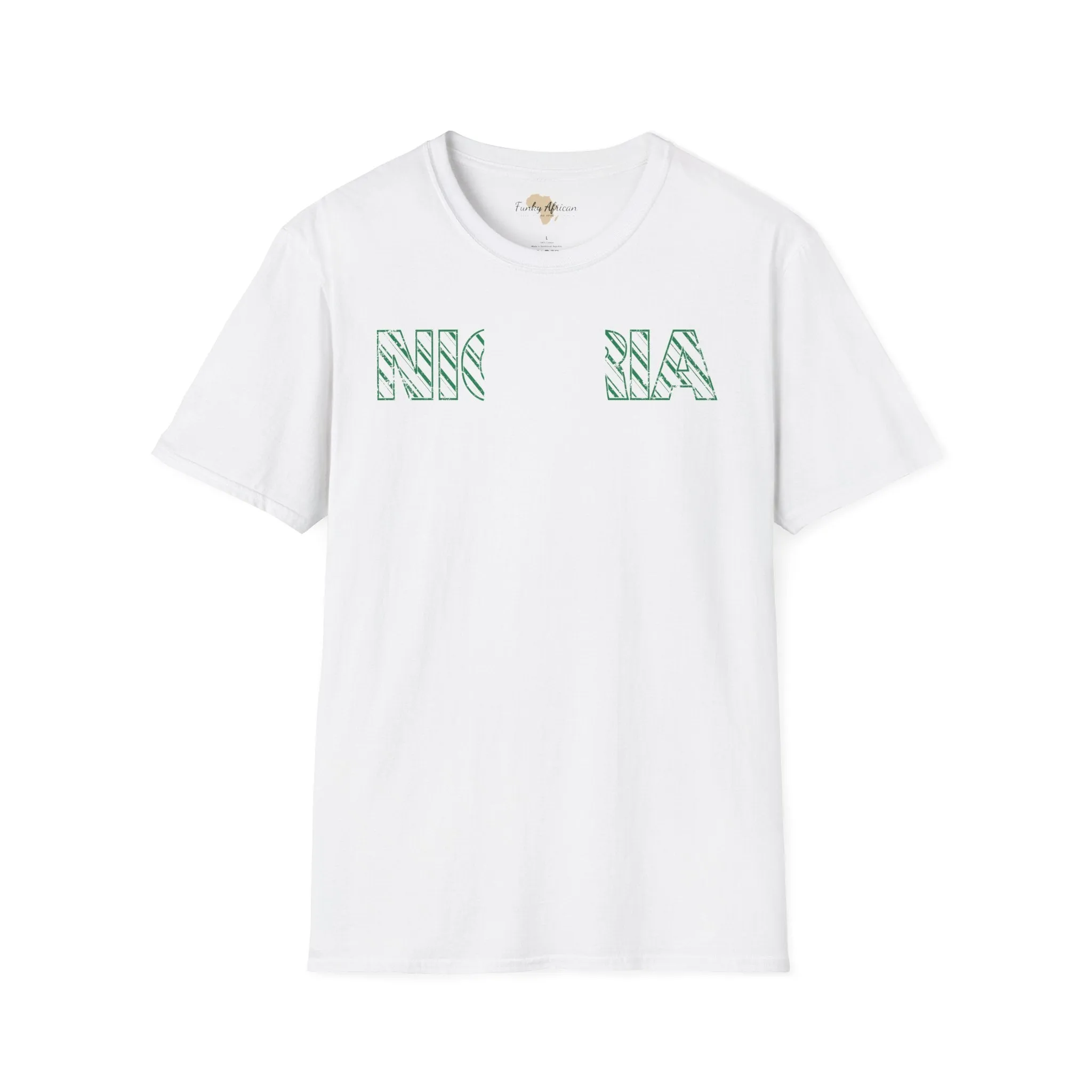 Nigeria text unisex softstyle tee