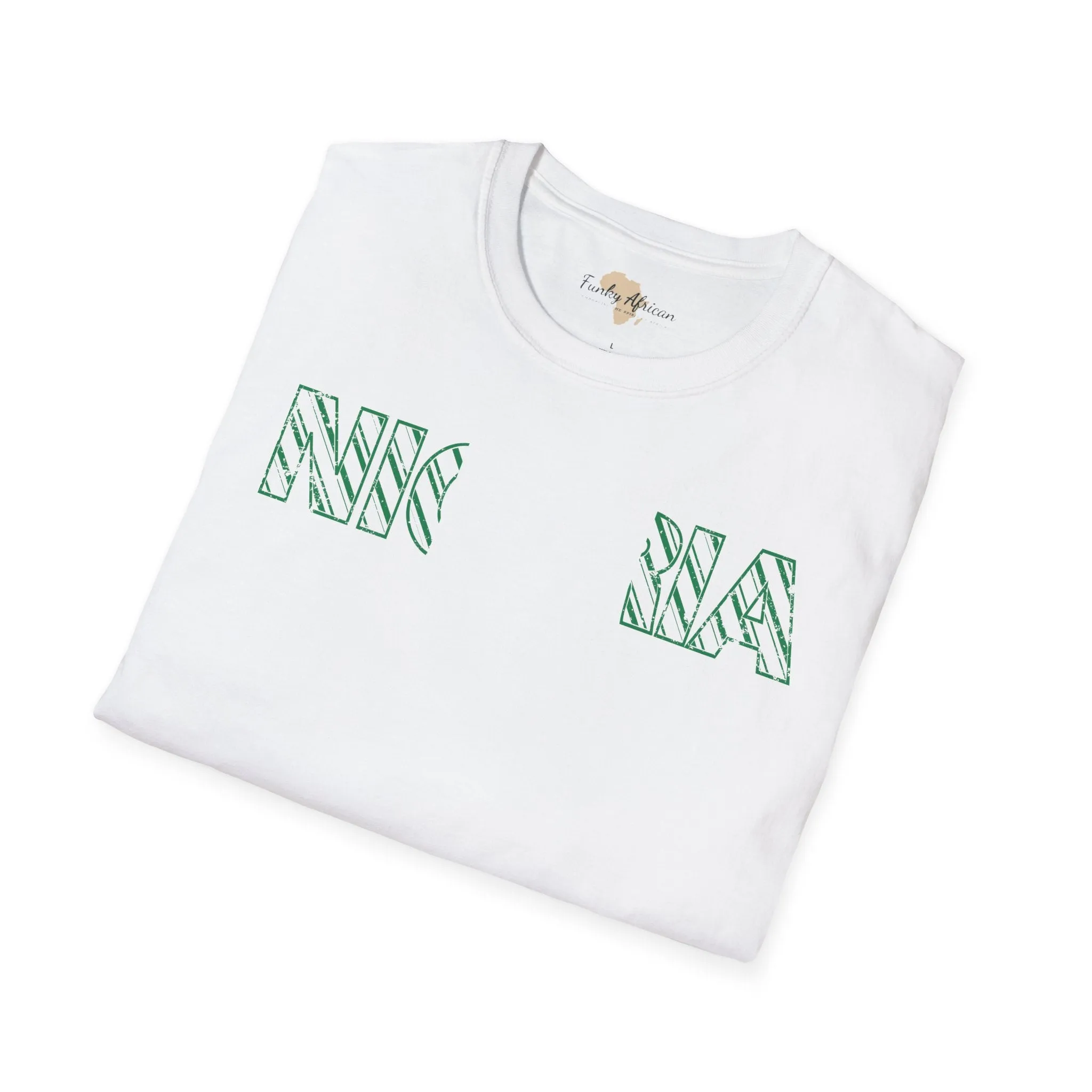 Nigeria text unisex softstyle tee