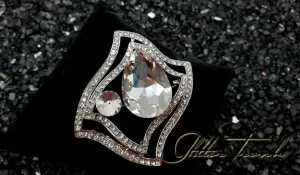 Nish Rhinestone Crystal Statement Brooch