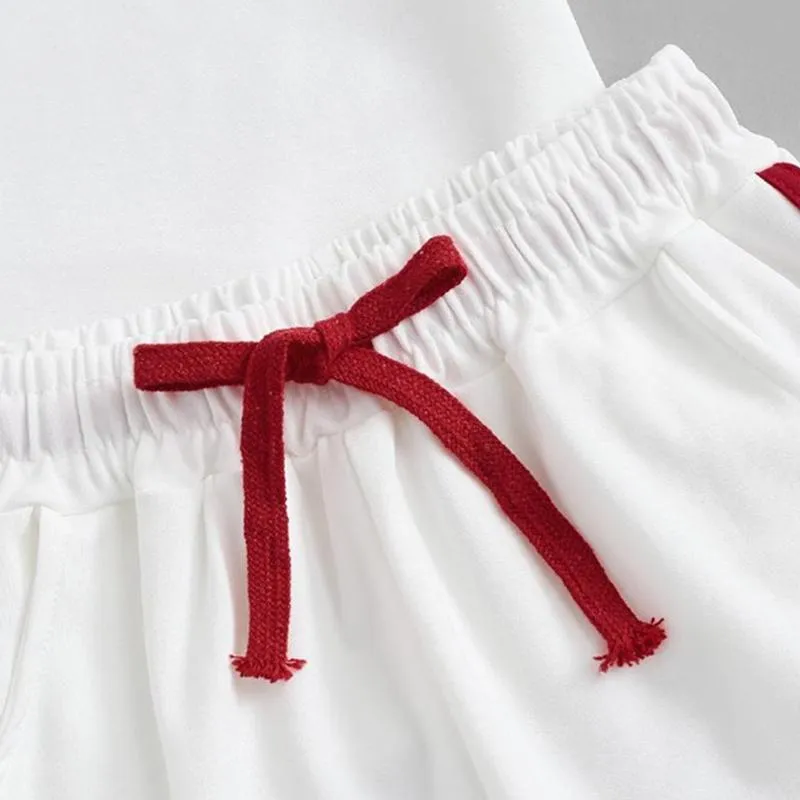'Nomal' Striped T-Shirt & Shorts (2 Piece Set)