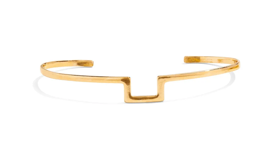 Notch Palm Cuff in Gold