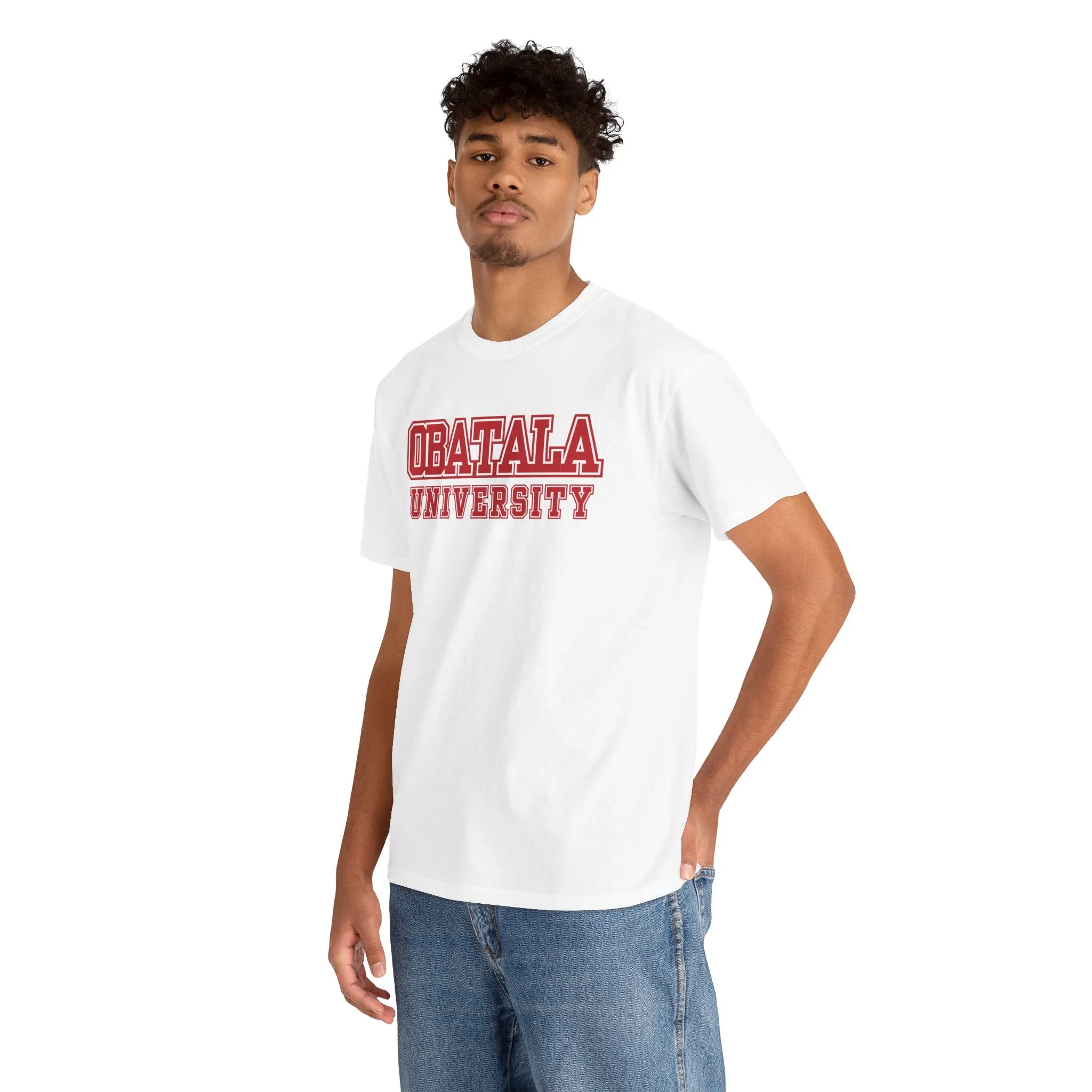 Obatala University Unisex Heavy Cotton Tee - Casual College Style Graphic Shirt