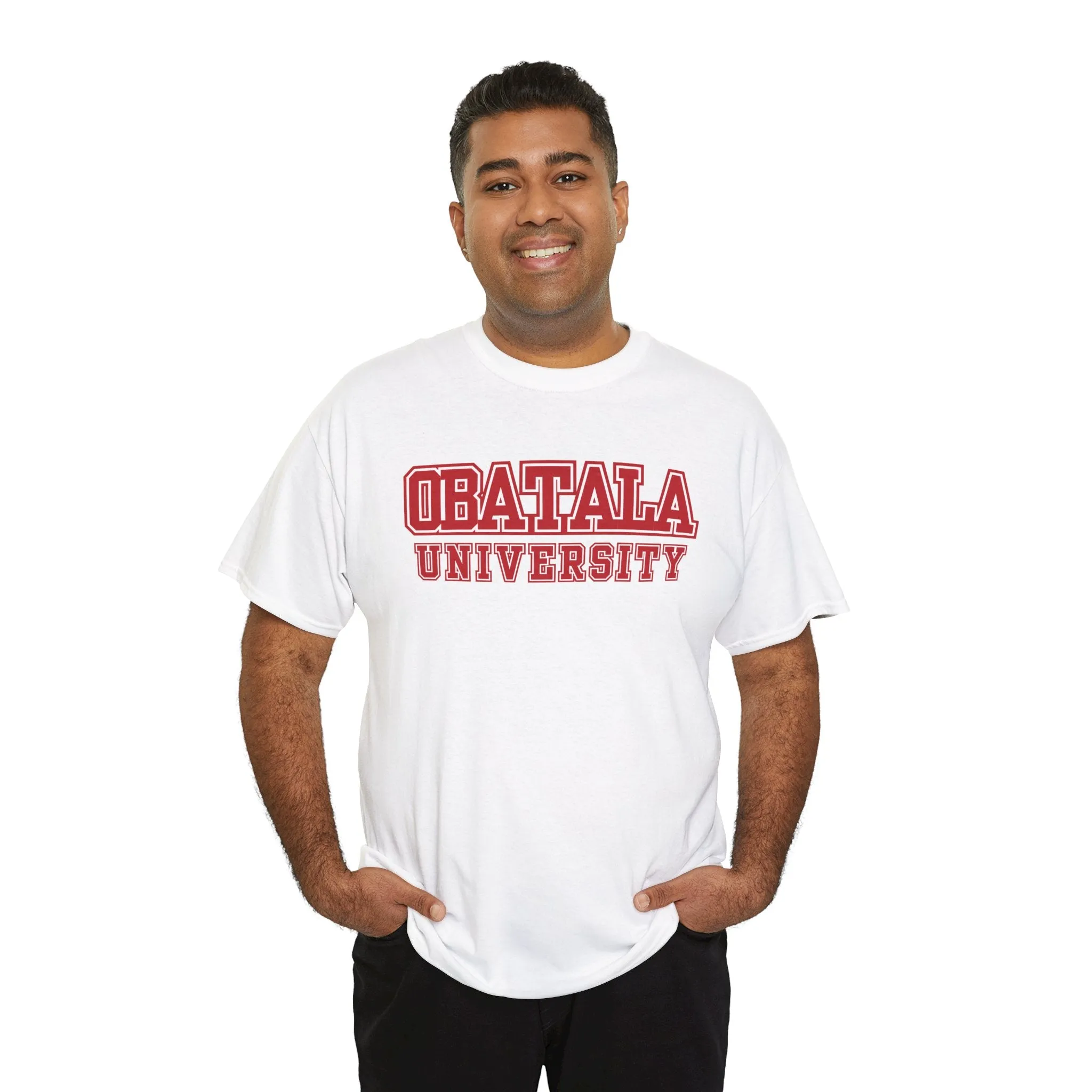 Obatala University Unisex Heavy Cotton Tee - Casual College Style Graphic Shirt