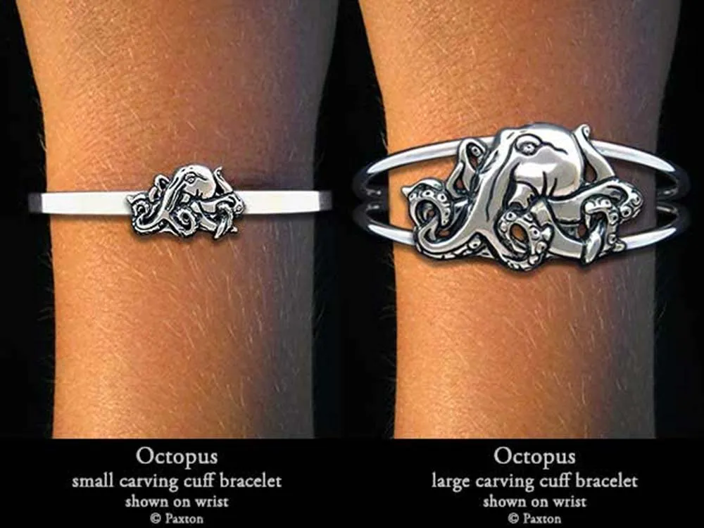 Octopus Cuff Bracelet Sterling Silver