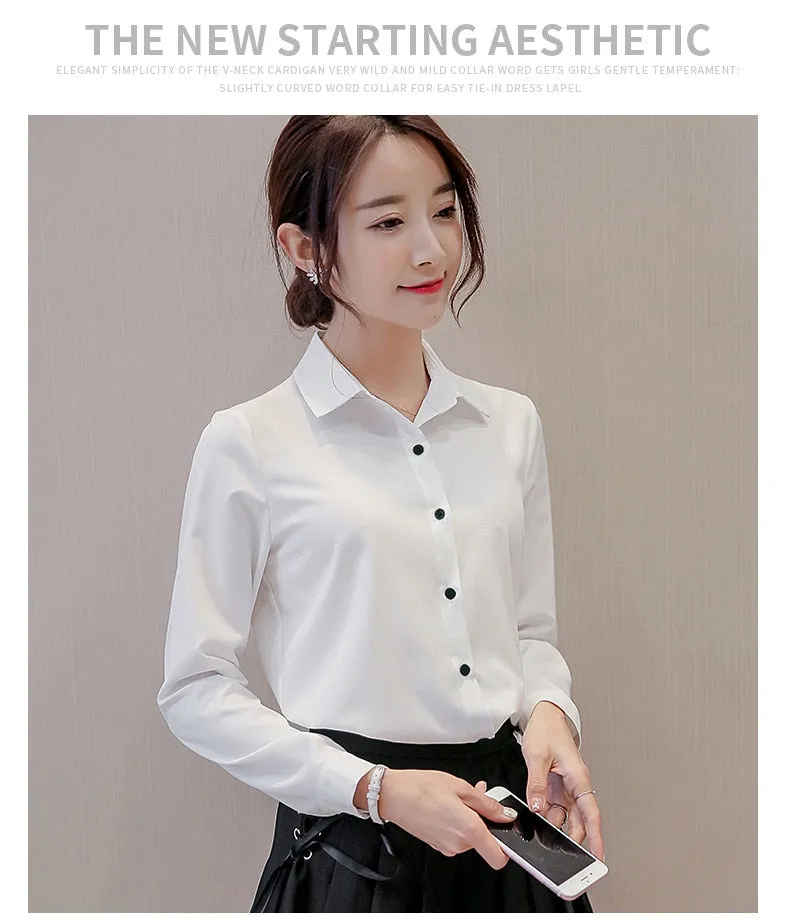 Office/Business wear for women/ Casual Chiffon Long Sleeve Elegant Women Blouse