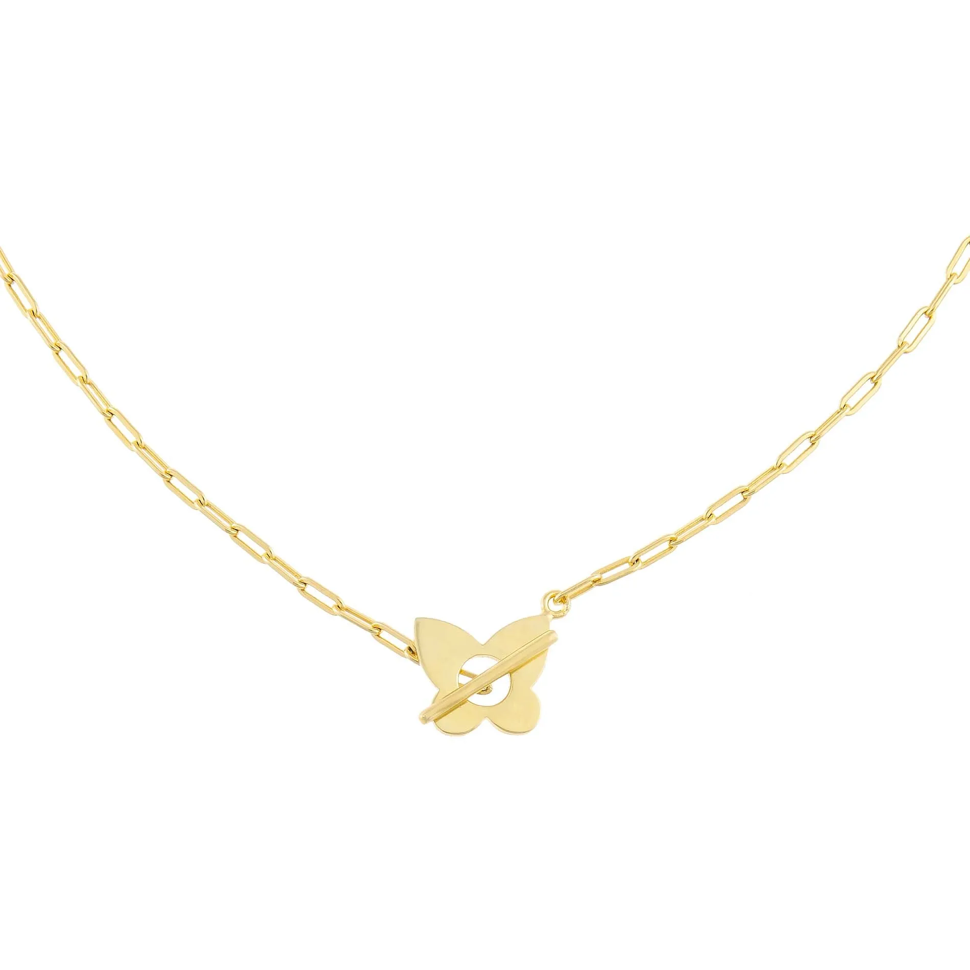 Open Butterfly Toggle Link Necklace