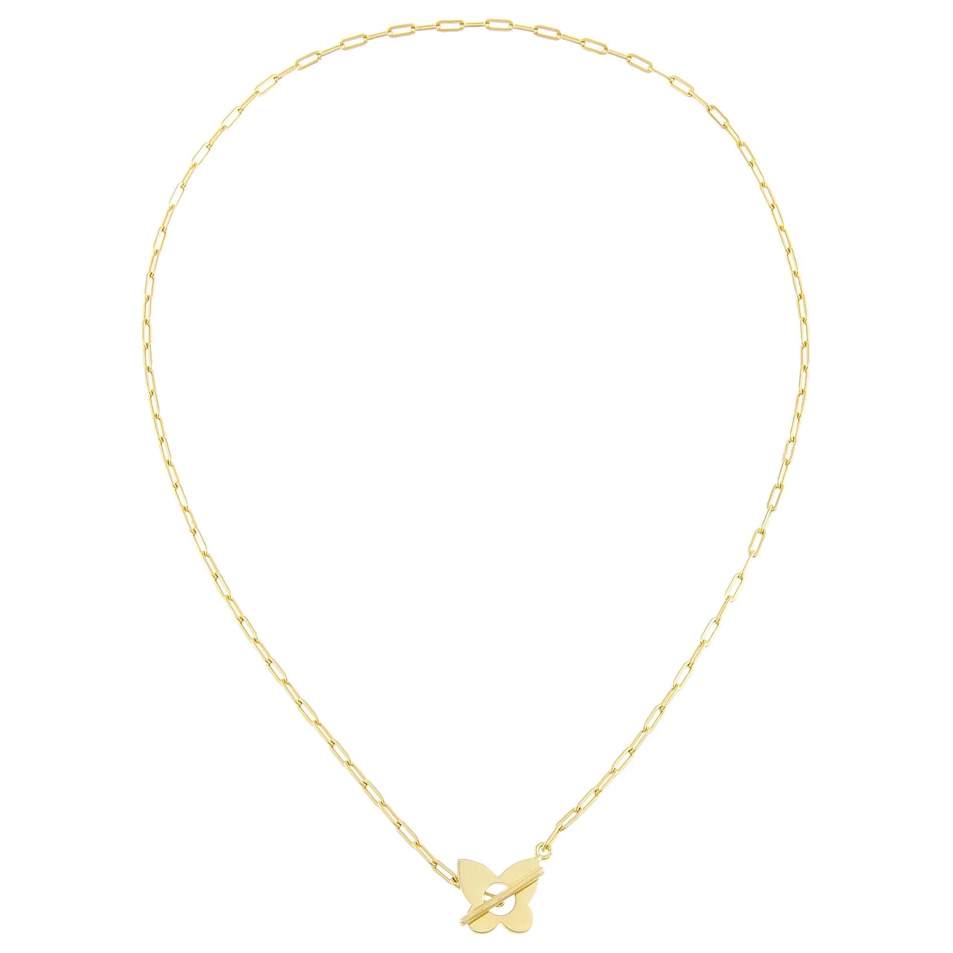 Open Butterfly Toggle Link Necklace