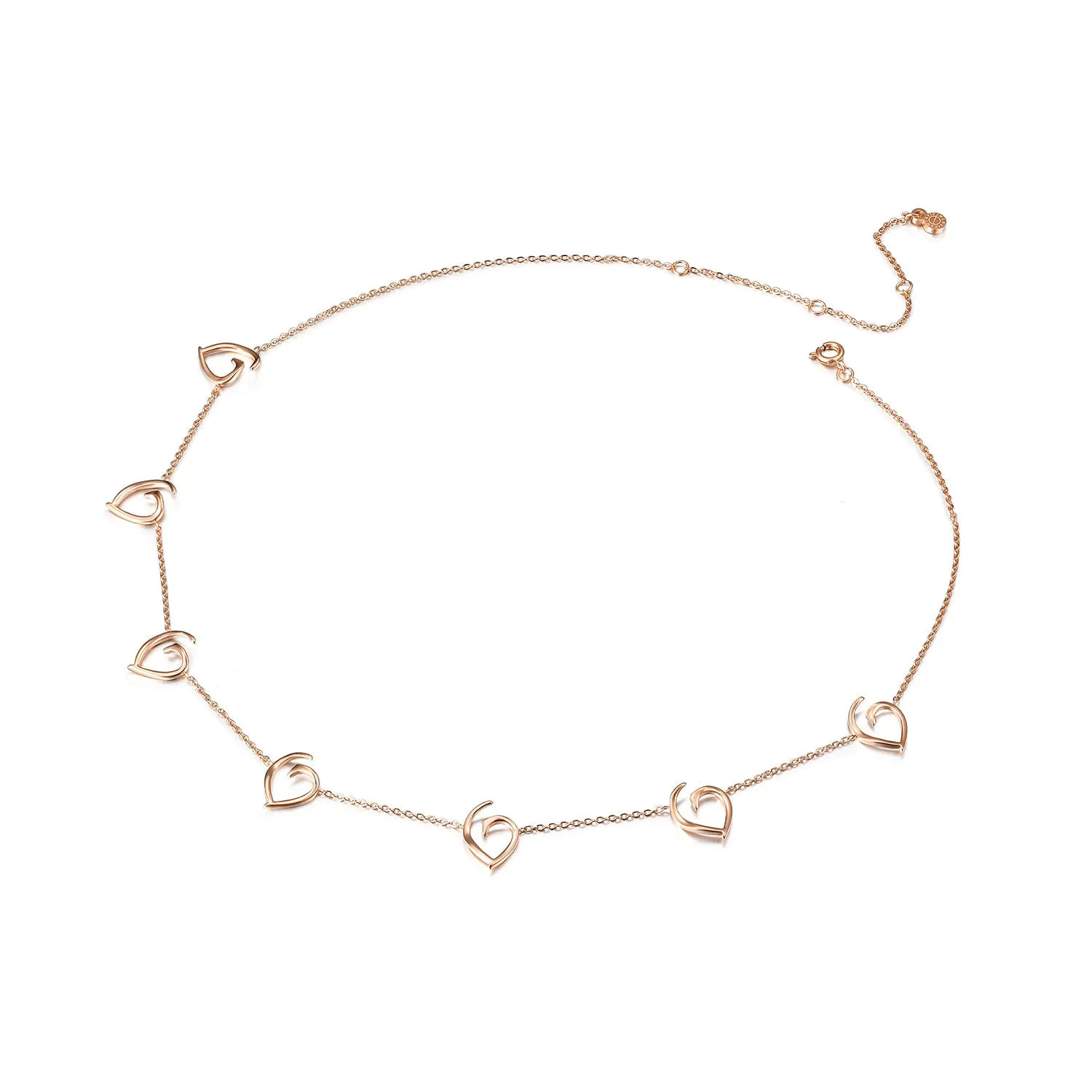 Open Heart Charm Necklace
