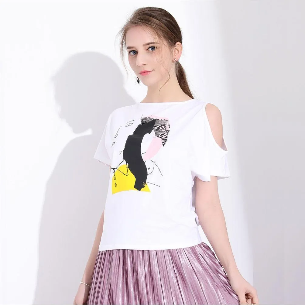 Open Shoulder T-Shirt