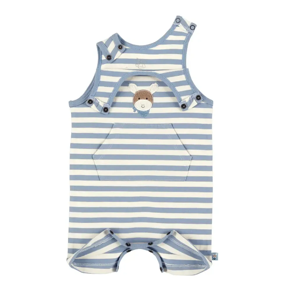 Organic Short Dungarees - Blue
