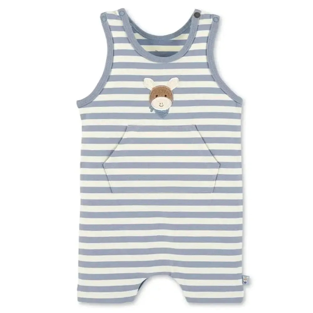 Organic Short Dungarees - Blue