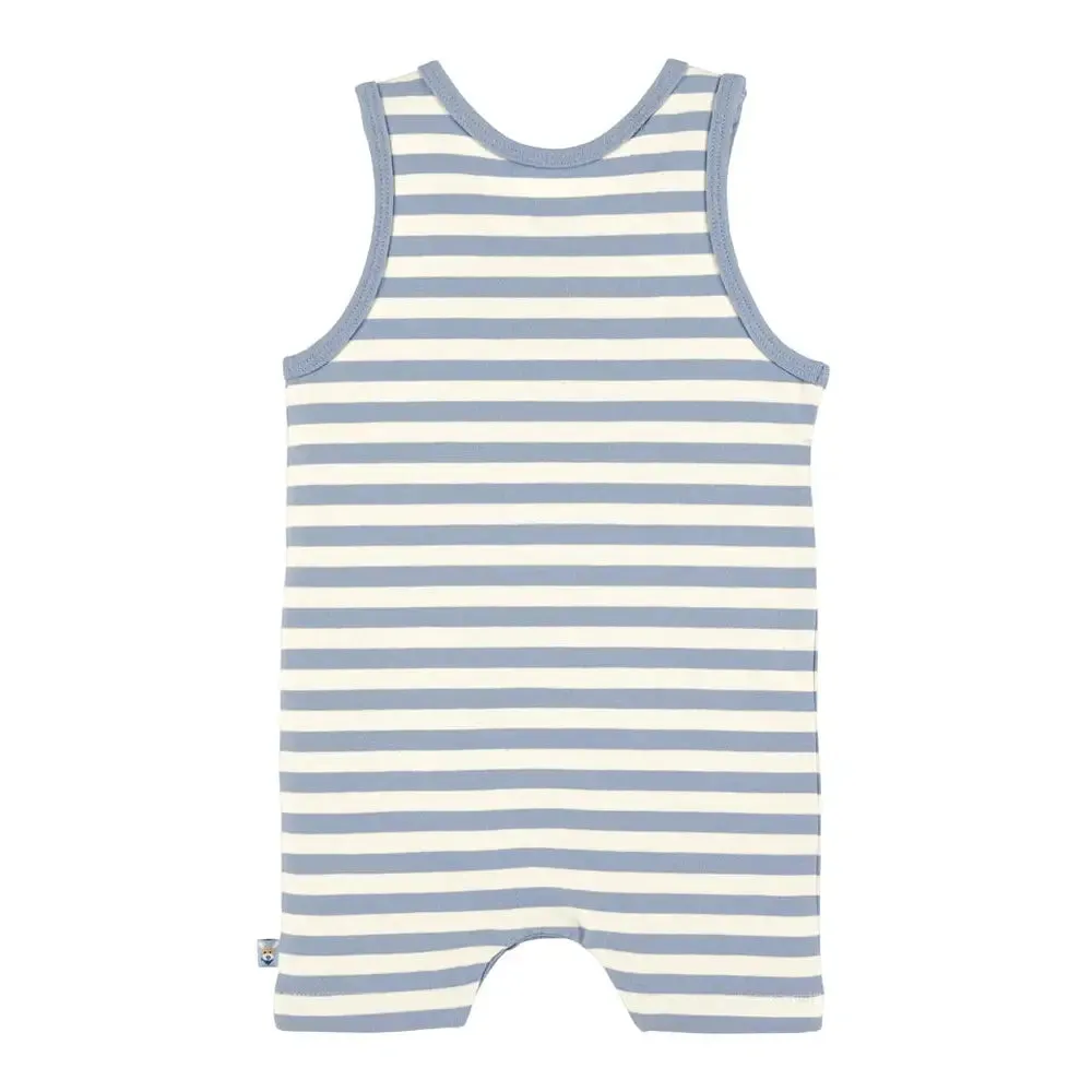 Organic Short Dungarees - Blue