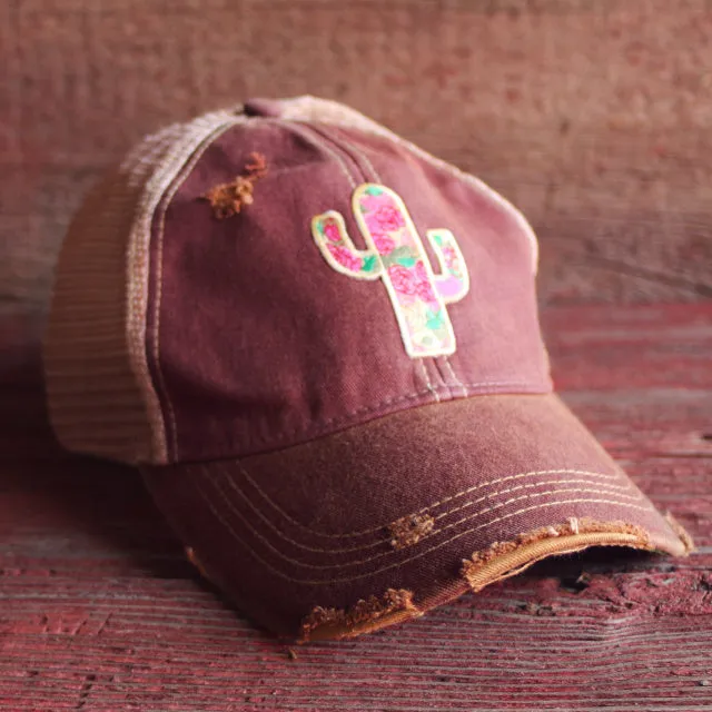 Original Cowgirl Clothing Cap: Rose Cactus