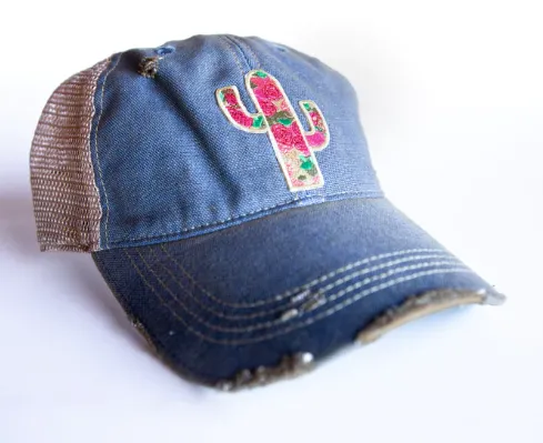 Original Cowgirl Clothing Cap: Rose Cactus