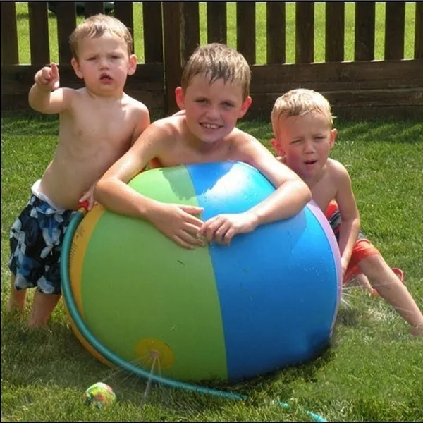 Outdoor Summer Pool Beach Ball Inflatable Splash Play Party Water Game Children Kids Sprinkler Toy