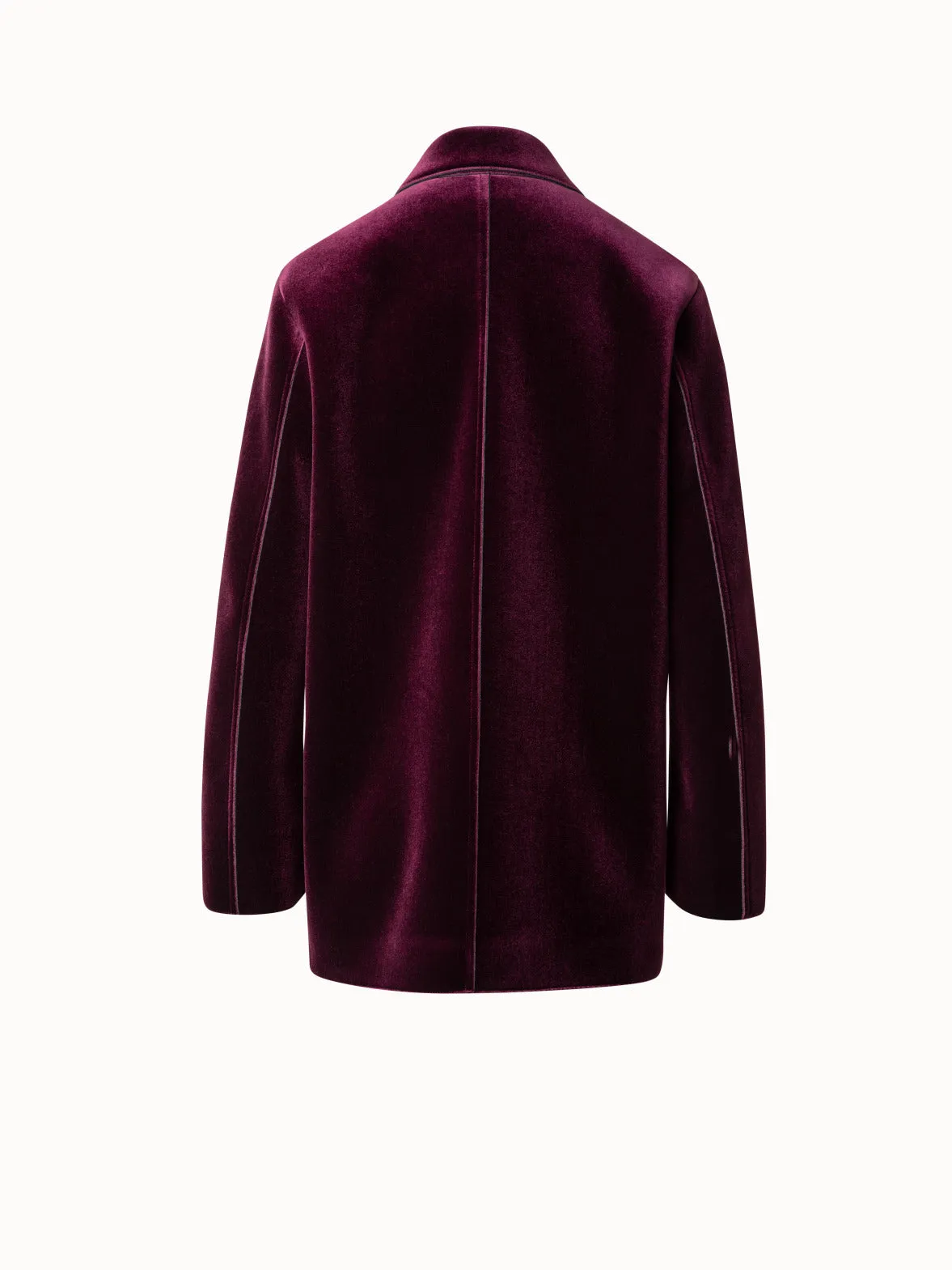 Oversized Neoprene Velvet Jacket