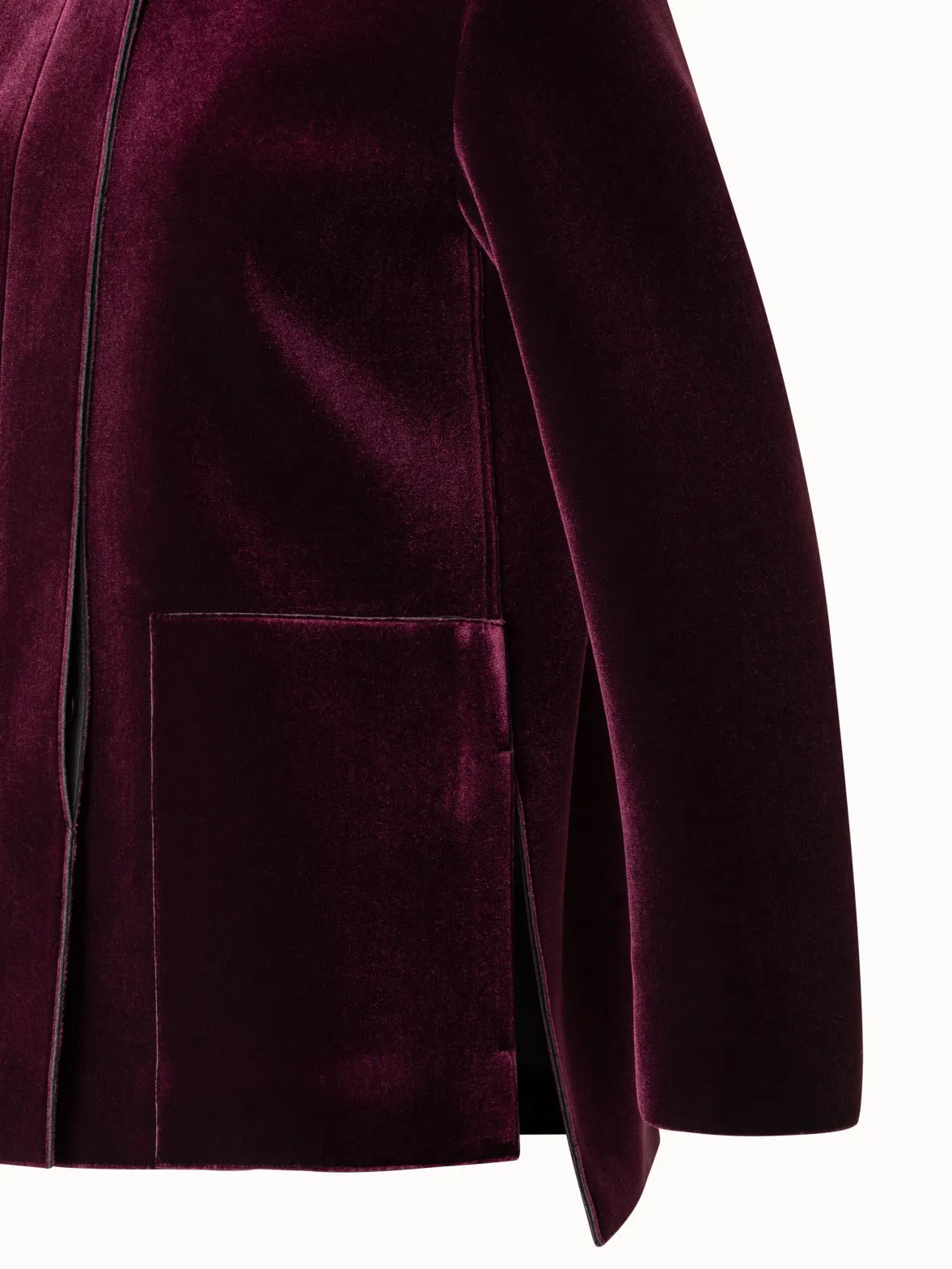 Oversized Neoprene Velvet Jacket