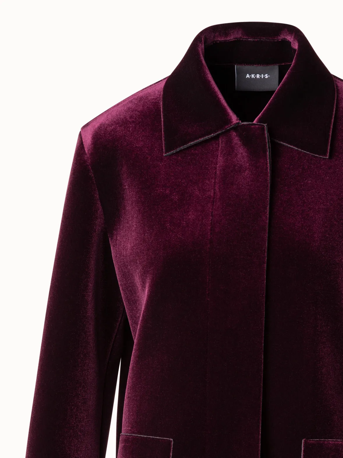 Oversized Neoprene Velvet Jacket
